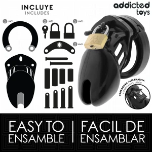 ADDICTED TOYS LOCKED - OBSIDIAN HOLD PENISKÃFIG GRÃSSE S
